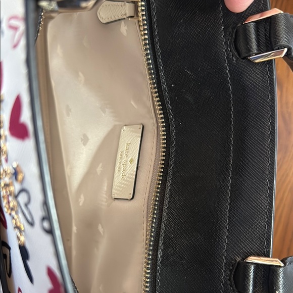 Kate Spade White and Black Heart Satchel - Picture 5 of 9